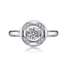 925 Silber Tanz Diamant Ringe mit Micro Einstellung CZ